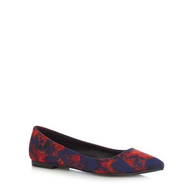 Call It Spring Blue and red 'Trowen' flat slip-on shoes